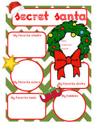 Secret Santa Questionaire Free