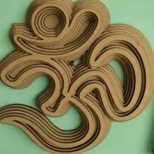 Brown Wooden Om Wall Decor For Decoration