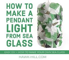 sea glass light pendant lamp
