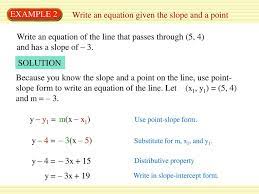 Warm Up Write An Equation Given The