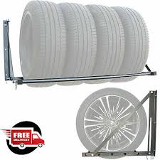 Wall Mounted Tire Rack Foldable Garage
