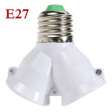Dual Bulb Socket Double Light Y Adaptor Convert Converter Lamp Light Base For Sale Online Ebay