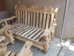 Light Brown Plain Wooden Sofa Set At Rs