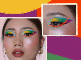 colorful geometric eyeshadow tutorial