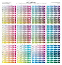 cmyk color chart template free