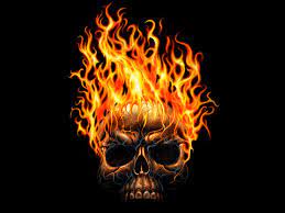 flaming skull wallpapers top free