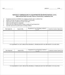 Equipment Log Template 9 Free Word Excel Pdf Format