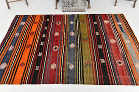 vine anatolian kilim rug in wool for