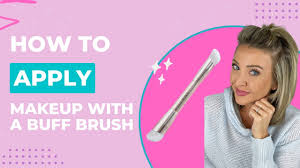 apply seint makeup with the buff brush