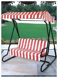 Red Metal Outdoor Garden Swing Seating