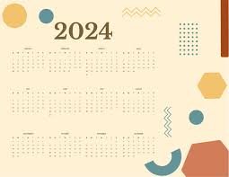 free printable year 2024 calendar