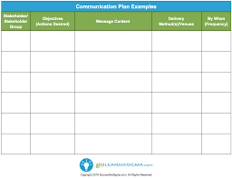 Communication Plan Template Example