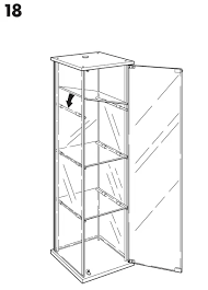 Ikea 17x64 Detolf Glass Door Cabinet