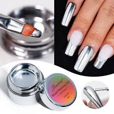 metallic painting gel silver nail