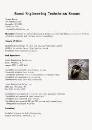 Audio Engineer Resume Sample Cover Letter Samples Cover