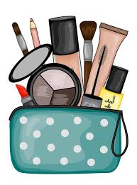 set of cosmetics for visage cartoon