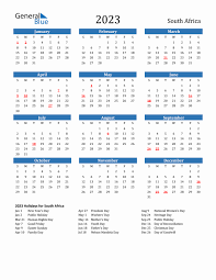2023 south africa calendar with holidays