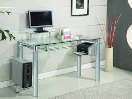 clear glass glass desk office home