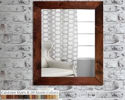 Wood Framed Mirror 20 Stain Colors