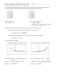 Chapter 1 Worksheet 2 Exponential