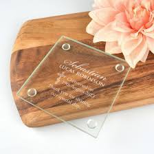 Engraved Christening Announcement Glass