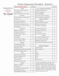 Home Inspection Form Template Best Of