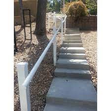 At fortin ironworks diy handrail, we offer high quality, striking wrought iron handrails that you can rely on. Ez Handrail 8 Ft X 1 9 In White Aluminum Round Ada Handrail Eza100 8w The Home Depot