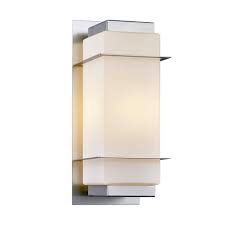 Shop Hudson 1 Light Brushed Nickel Outdoor Led Wall Sconce With Frosted Opal Glass Overstock 28458357