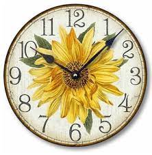 Vintage Style Sunflower Clock