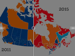 Next canadian federal election projection. Federal Election 2011 Vs 2015 National Map Edmonton Journal