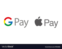 google pay and apple icons are printed