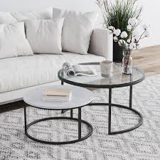 Coffee Table Set With Nesting Tables