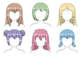 Anime hair is pretty easy to draw compared to real structured hair illustrations so only a little bit of training is needed with impressive results. Anime Hair Archives Animeoutline