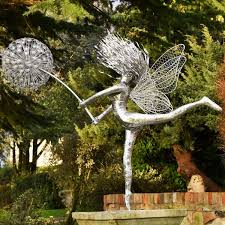 Aria Fairy Metal Wire Garden Sculpture