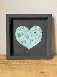 Diy Sea Glass Heart Art