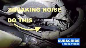 squaking noise when car is cold or when
