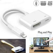 Lighting To Hdmi Adapter Compatible With Iphone To Hdmi Adapter Cable Lighting Digital Av Adapter With Lighting Charging Port For Hd Tv Monitor Projector 1080p For Iphone Ipad And Ipod Walmart Com