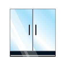Glass Doors On White Stock Vector By