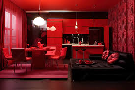 Red And Black Decor Red Background