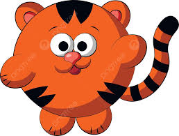 cute cartoon tiger draw ilration in