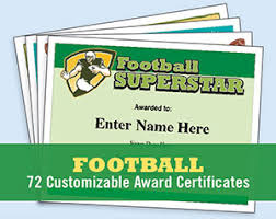 Football Certificates Free Award Templates