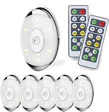 Amazon Com Led Puck Light Led Lights Battery Operated With Remote Control Wireless Soft Lighting Under Cabinet Lighting For Kitchen Timer Dimmer 4000k Warm White 6 Pack Home Improvement