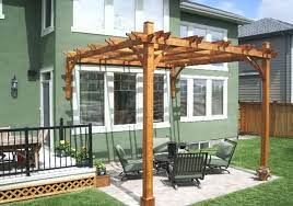 Pergola Attached To House Cedar Wood