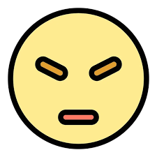 icono emoji enojado imágenes de stock