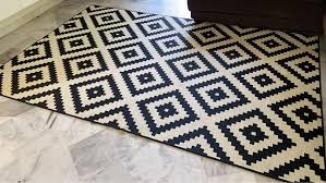 carpet ikea black and white lappljung