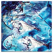 cool jazz abstract blue metal wall art