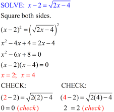 Radical Equations Algebraic Cube