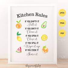 Kitchen Rules Signs Printable Kitchen