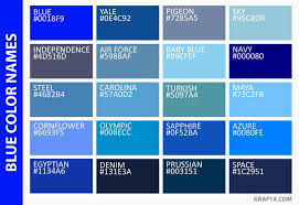 Blue Color Names In 2019 Blue Color Schemes Grey Color