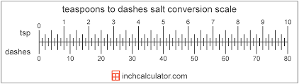 dashes of salt to teaspoons conversion